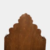 Dutch Mirror Cabinet in embossed brass with windmill motif, beveled mirror door and interior brushes, circa 1890–1920.