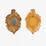 Rococo Gilt Mirrors, antique Portuguese Rococo Revival pair, hand-carved giltwood frames with original mirror glass, circa 1880–1920