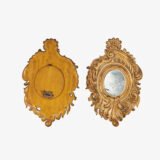 Rococo Gilt Mirrors, antique Portuguese Rococo Revival pair, hand-carved giltwood frames with original mirror glass, circa 1880–1920