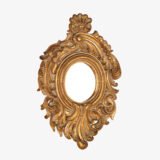Rococo Gilt Mirrors, antique Portuguese Rococo Revival pair, hand-carved giltwood frames with original mirror glass, circa 1880–1920