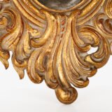 Rococo Gilt Mirrors, antique Portuguese Rococo Revival pair, hand-carved giltwood frames with original mirror glass, circa 1880–1920