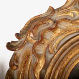 Rococo Gilt Mirrors, antique Portuguese Rococo Revival pair, hand-carved giltwood frames with original mirror glass, circa 1880–1920