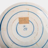 De Witte Ster Delft blue and white plate with six-pointed star and CB underglaze mark, Cornelis Brouwer period, ca. 1724–1738