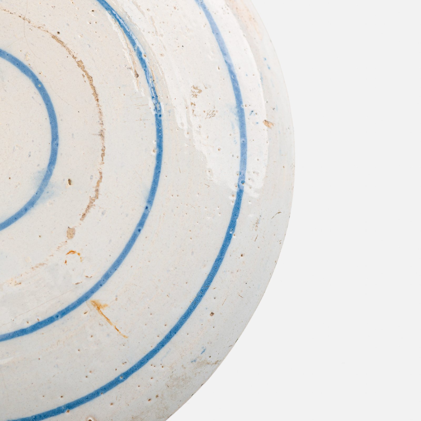 De Witte Ster Delft blue and white plate with six-pointed star and CB underglaze mark, Cornelis Brouwer period, ca. 1724–1738