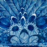 Antique delft plate blue and white bloemenmand 18th century circa 1700–1730 Dutch delftware hand painted cobalt ceramic