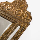 antique brass mirror cabinet dutch art nouveau wall cabinet with beveled mirror circa 1900