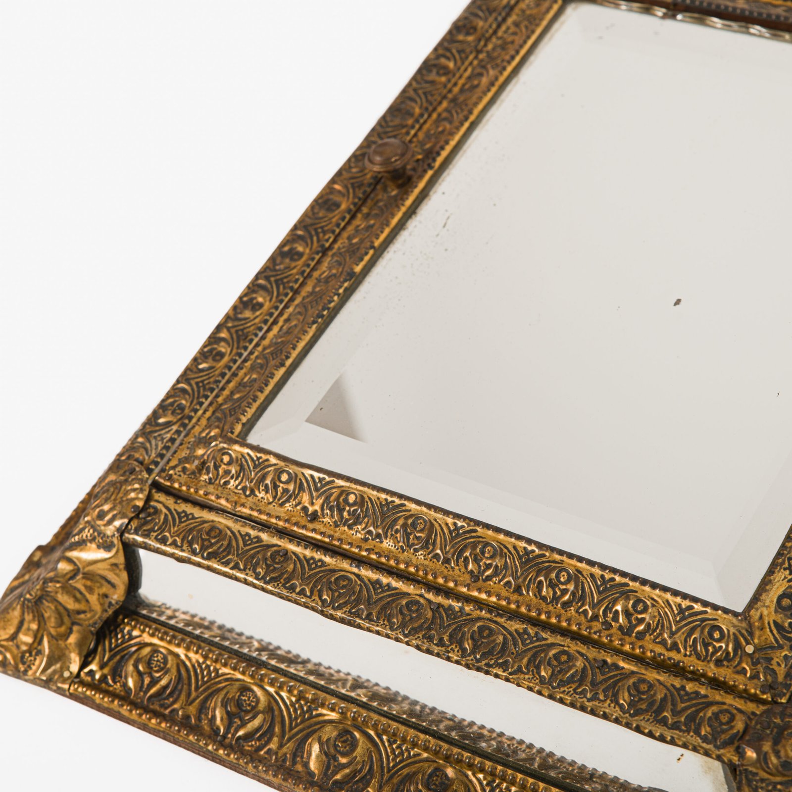 antique brass mirror cabinet dutch art nouveau wall cabinet with beveled mirror circa 1900