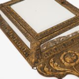 antique brass mirror cabinet dutch art nouveau wall cabinet with beveled mirror circa 1900