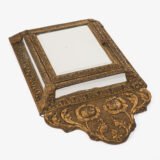 antique brass mirror cabinet dutch art nouveau wall cabinet with beveled mirror circa 1900