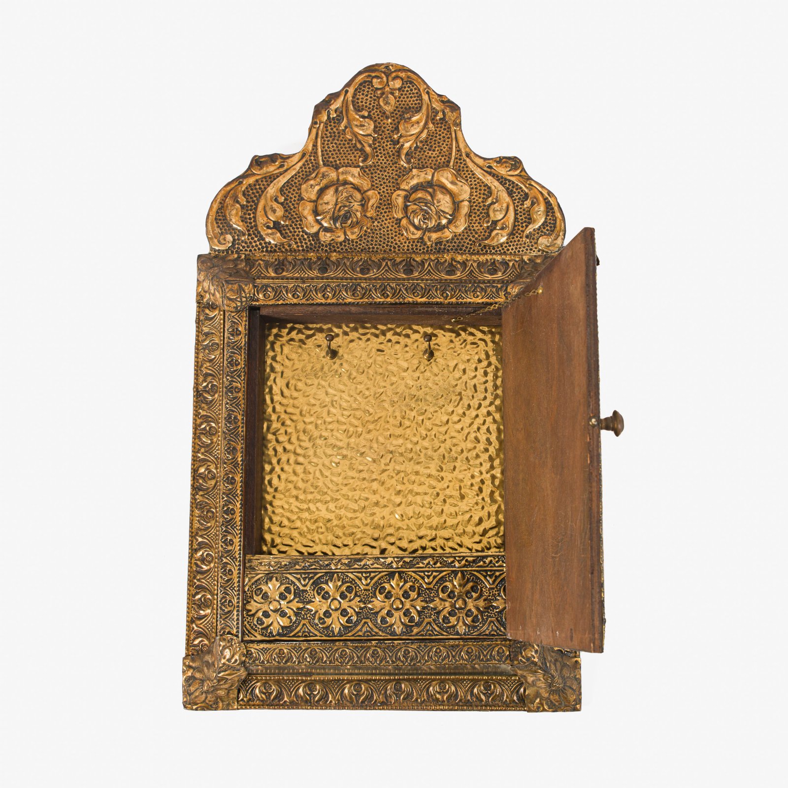 antique brass mirror cabinet dutch art nouveau wall cabinet with beveled mirror circa 1900