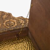 antique brass mirror cabinet dutch art nouveau wall cabinet with beveled mirror circa 1900