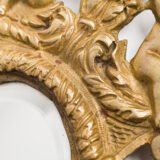 French Girandole Sconces gilt bronze wall sconces beveled mirrors Rococo Revival cherubs female mascarons 19th century