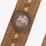 Antique French Wall Panels with Putti, Floral Miniatures and Belle Epoque Silk Decoration, Circa 1910–1920