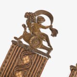 Antique French Wall Panels with Putti, Floral Miniatures and Belle Epoque Silk Decoration, Circa 1910–1920