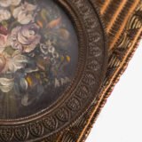 Antique French Wall Panels with Putti, Floral Miniatures and Belle Epoque Silk Decoration, Circa 1910–1920