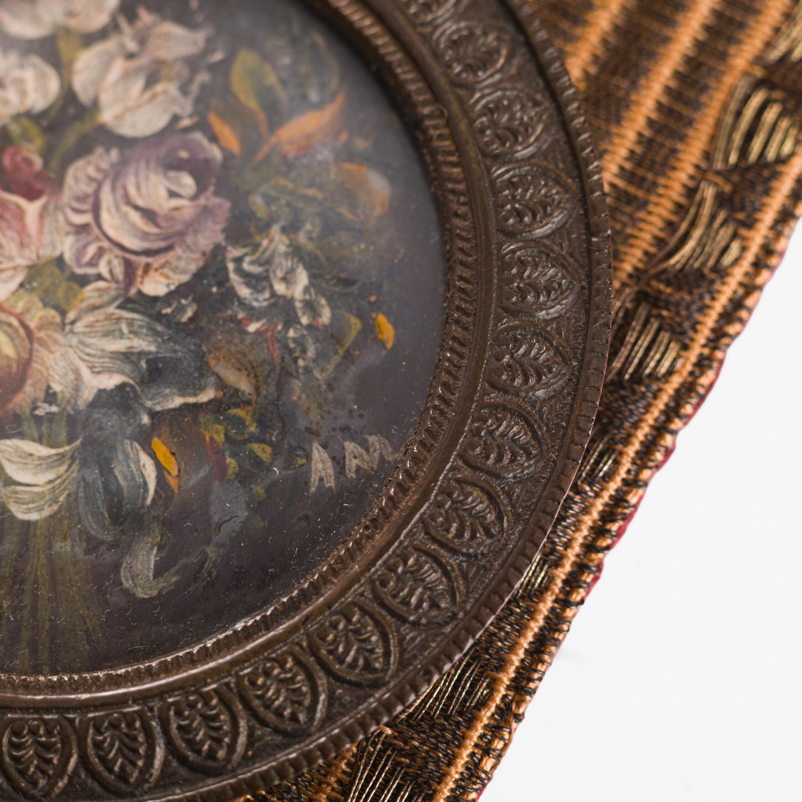 Antique French Wall Panels with Putti, Floral Miniatures and Belle Epoque Silk Decoration, Circa 1910–1920