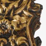 Antique Dutch Brass Mirror in Repousse Brass with Original Beveled Glass, Dutch Wall Mirror, Netherlands c. 1890–1920, Rococo Revival Decor.