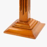 Art Deco Pedestals by Siegel Paris, Set of Three French Display Columns in Solid Wood, Original Luxury Store Fixtures, France, Circa 1925–1935.