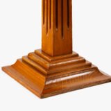 Art Deco Pedestals by Siegel Paris, Set of Three French Display Columns in Solid Wood, Original Luxury Store Fixtures, France, Circa 1925–1935.