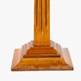 Art Deco Pedestals by Siegel Paris, Set of Three French Display Columns in Solid Wood, Original Luxury Store Fixtures, France, Circa 1925–1935.