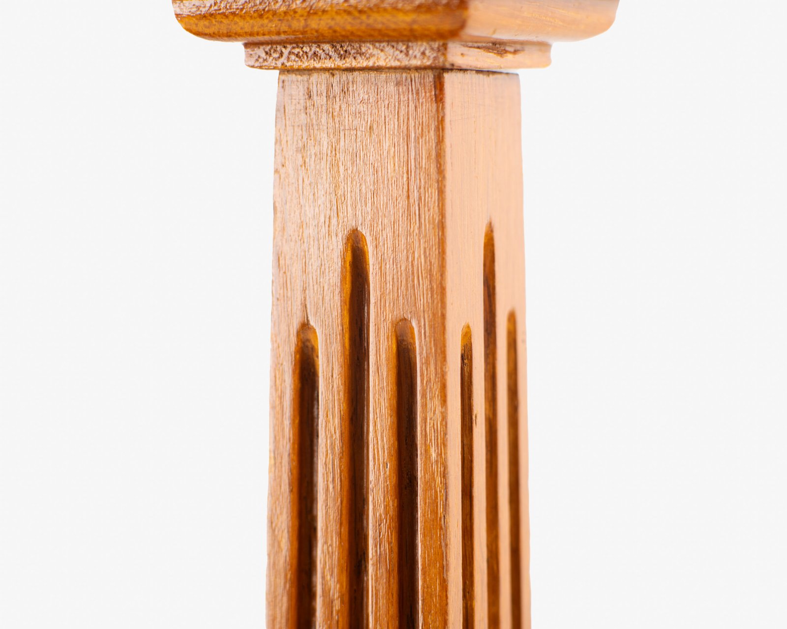 Art Deco Pedestals by Siegel Paris, Set of Three French Display Columns in Solid Wood, Original Luxury Store Fixtures, France, Circa 1925–1935.