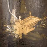 Tea Urn with Chinoiserie Decoration, Rare English Regency Hot Water Urn in Painted Metal and Brass, Lion Head Handles, Original Brass Tap, Circa 1800–1820.