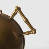 Art Deco Thermos in Brass and Pyrex Glass, Rare Spherical Coffee Thermos, Futurist Industrial Design, Sweden Circa 1930–1940.