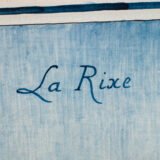 Antique French Faience Charger signed Michaud, hand-painted blue and white wall charger depicting La Rixe after Ernest Meissonier, 19th century French faience, decorative ceramic wall art.
