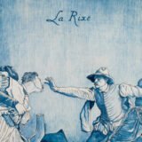 Antique French Faience Charger signed Michaud, hand-painted blue and white wall charger depicting La Rixe after Ernest Meissonier, 19th century French faience, decorative ceramic wall art.