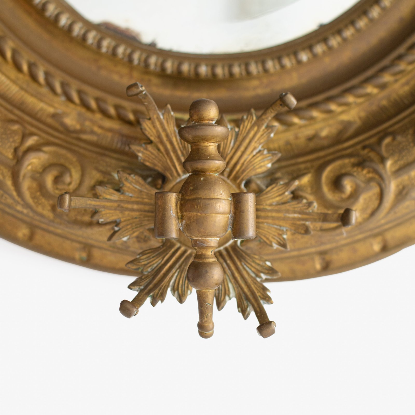 Swedish Brass Mirror with Beveled Glass, 1890–1910