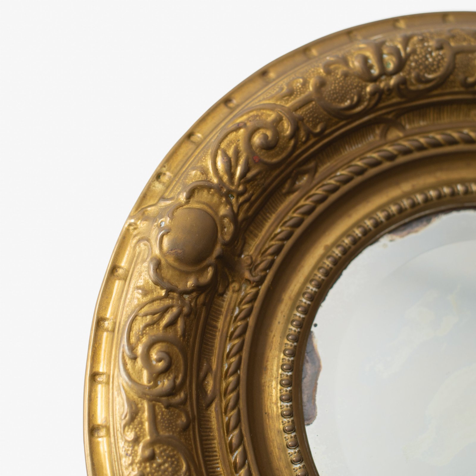Swedish Brass Mirror with Beveled Glass, 1890–1910