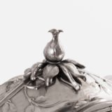 WMF Jewelry Box Art Nouveau silver plated Model No. 28 with floral decoration, Germany ca. 1900
