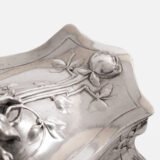 WMF Jewelry Box Art Nouveau silver plated Model No. 28 with floral decoration, Germany ca. 1900