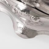 WMF Jewelry Box Art Nouveau silver plated Model No. 28 with floral decoration, Germany ca. 1900