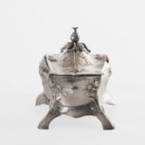 WMF Jewelry Box Art Nouveau silver plated Model No. 28 with floral decoration, Germany ca. 1900