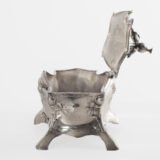 WMF Jewelry Box Art Nouveau silver plated Model No. 28 with floral decoration, Germany ca. 1900