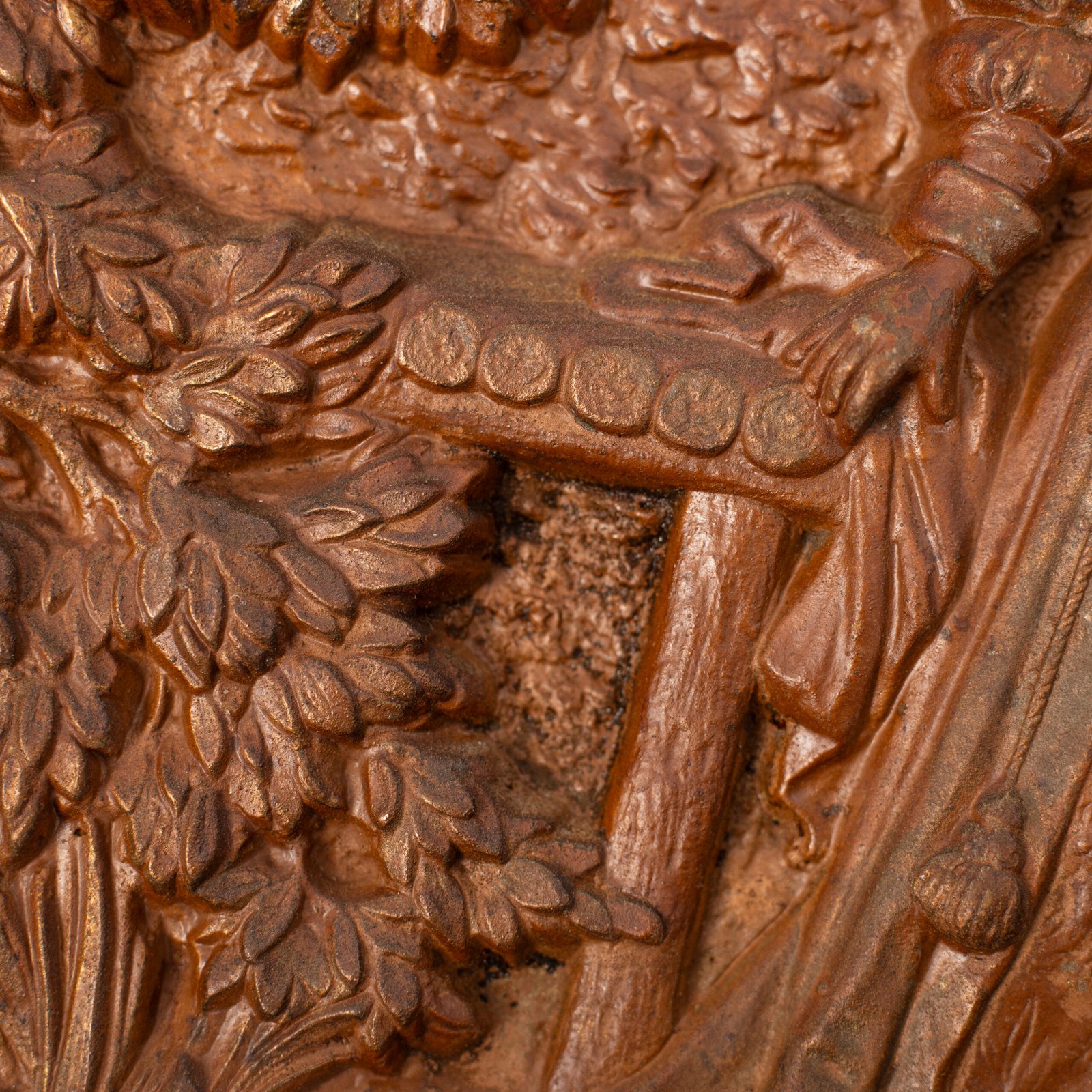Pair of antique German Bronze Plaques with Neo-Renaissance openwork frames and literary relief scenes, 1890–1905.