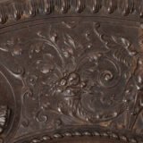 Lauchhammer Cast Iron Charger, Germany, circa 1870–1900, with Renaissance Revival reliefs, a central scene of Venus and Cupid, portrait medallions and scrolling foliage.