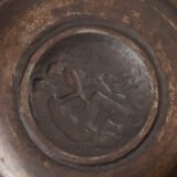 Lauchhammer Cast Iron Charger, Germany, circa 1870–1900, with Renaissance Revival reliefs, a central scene of Venus and Cupid, portrait medallions and scrolling foliage.